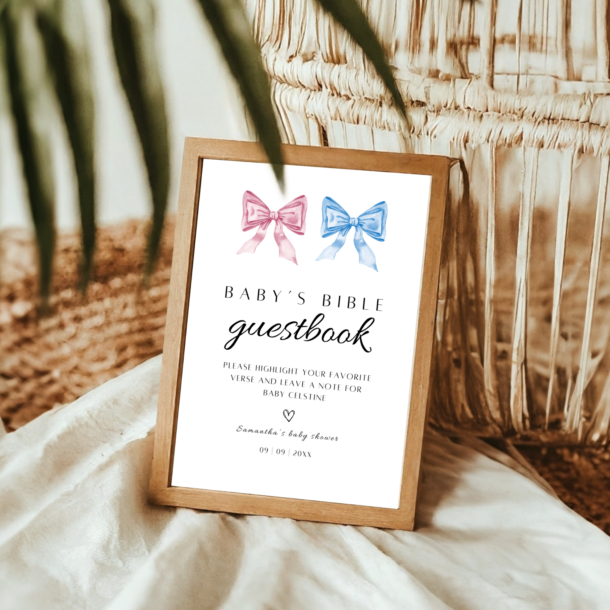 Baby's Bible Guestbook - Twin