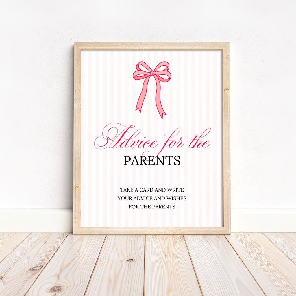 Pink Bow Baby Shower Bundle