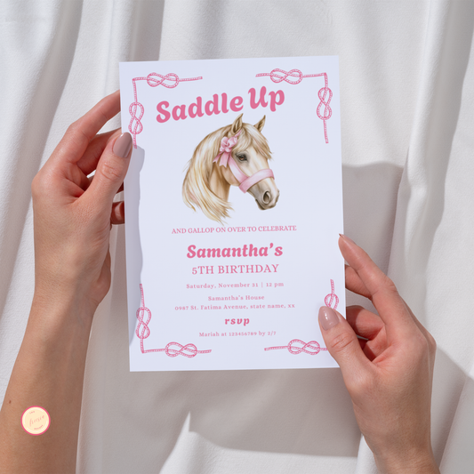 Saddle Up Birthday Invitation