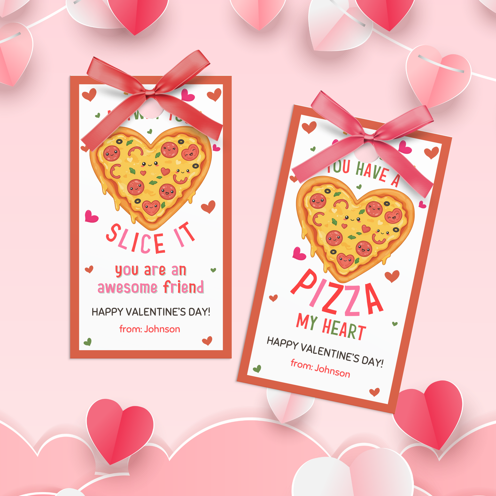 Pizza Valentine's Gift Tag