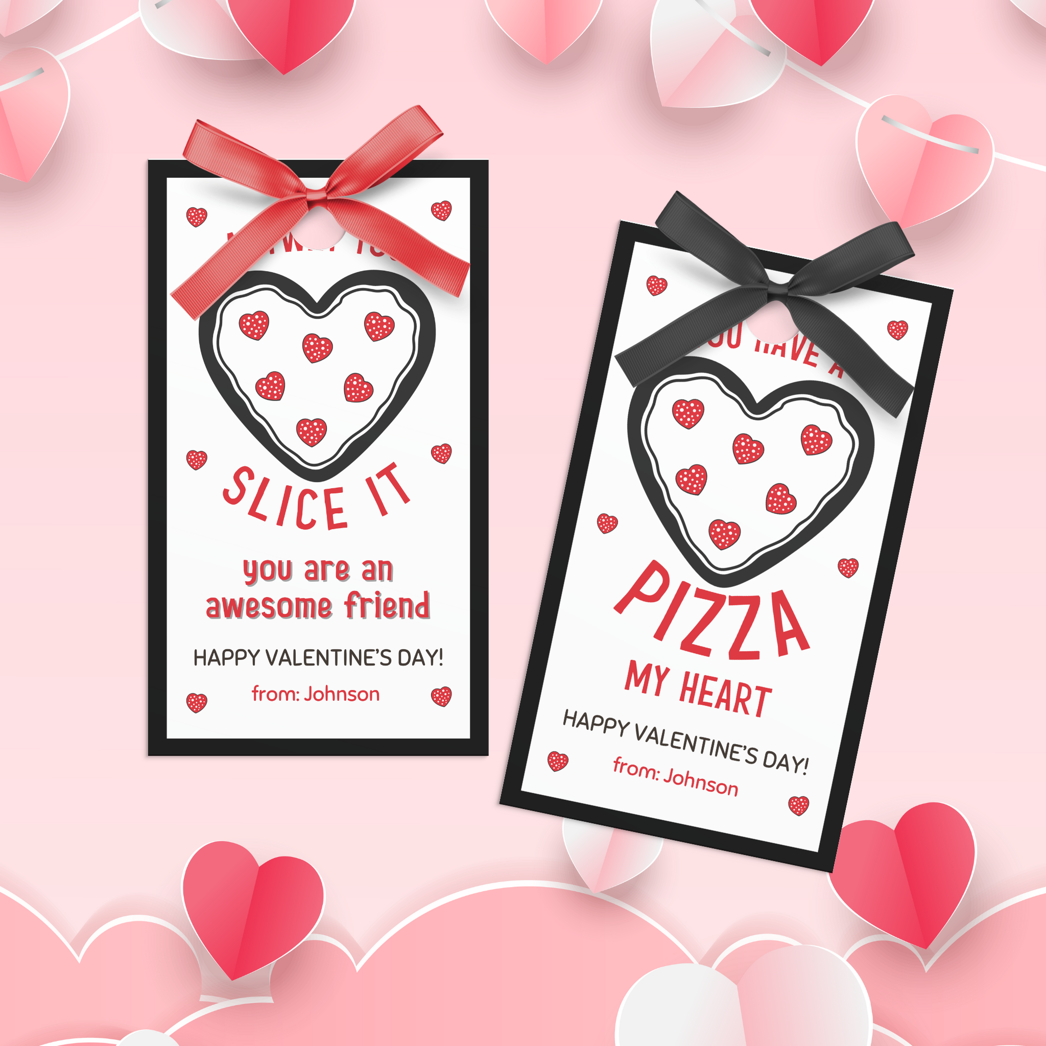 Pizza Valentine's Gift Tag