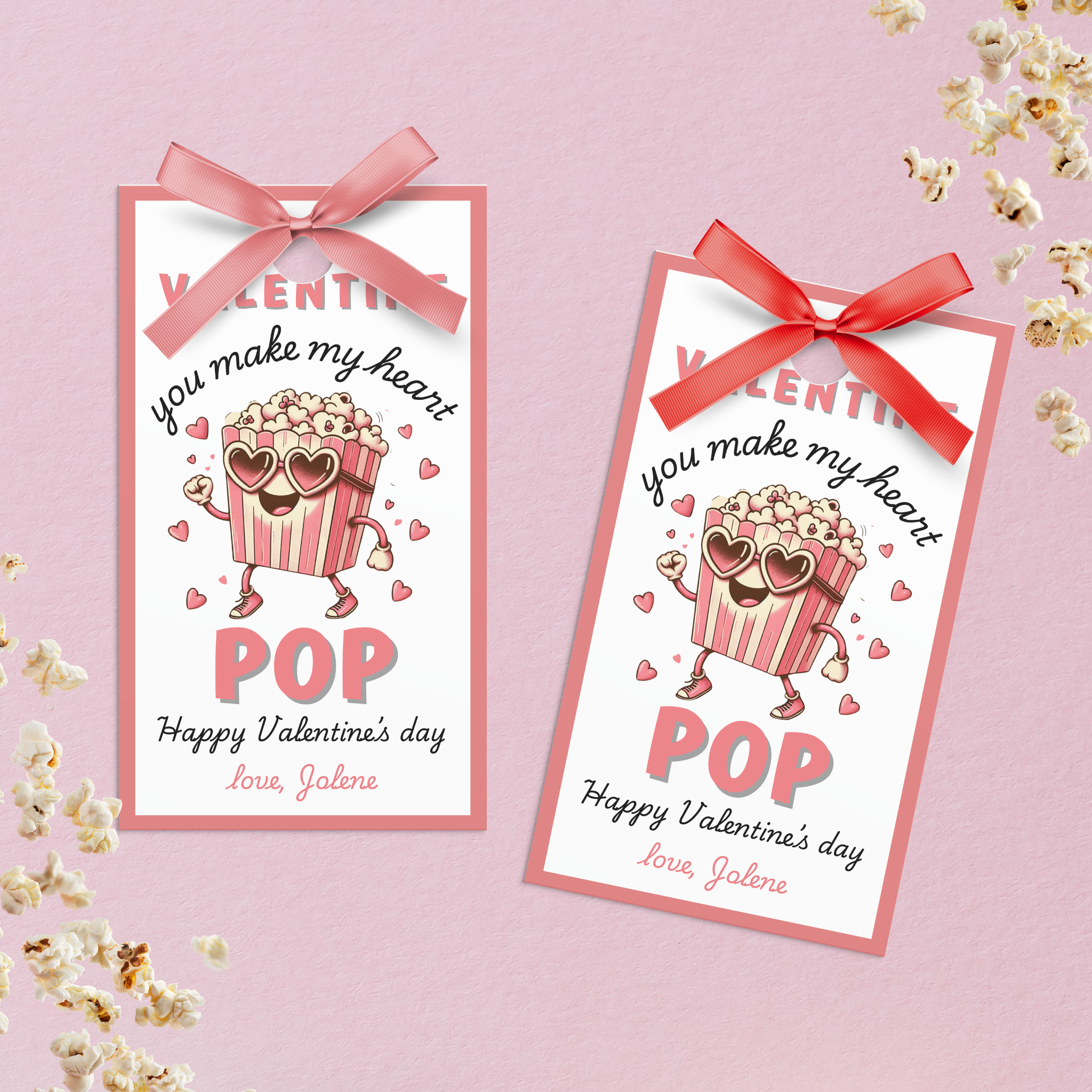Popcorn Valentine's Tag