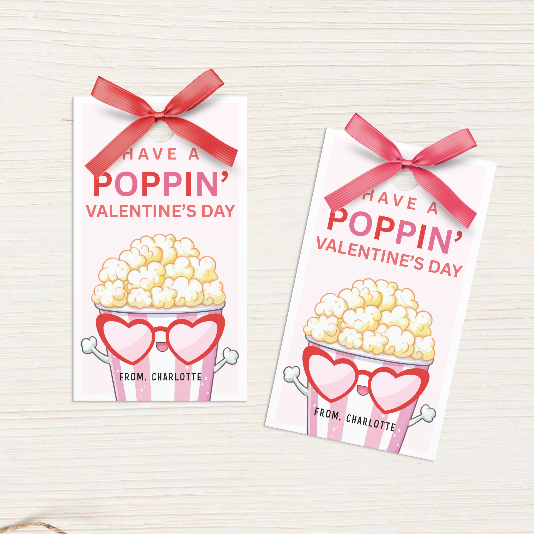 Popcorn Valentine's Tag