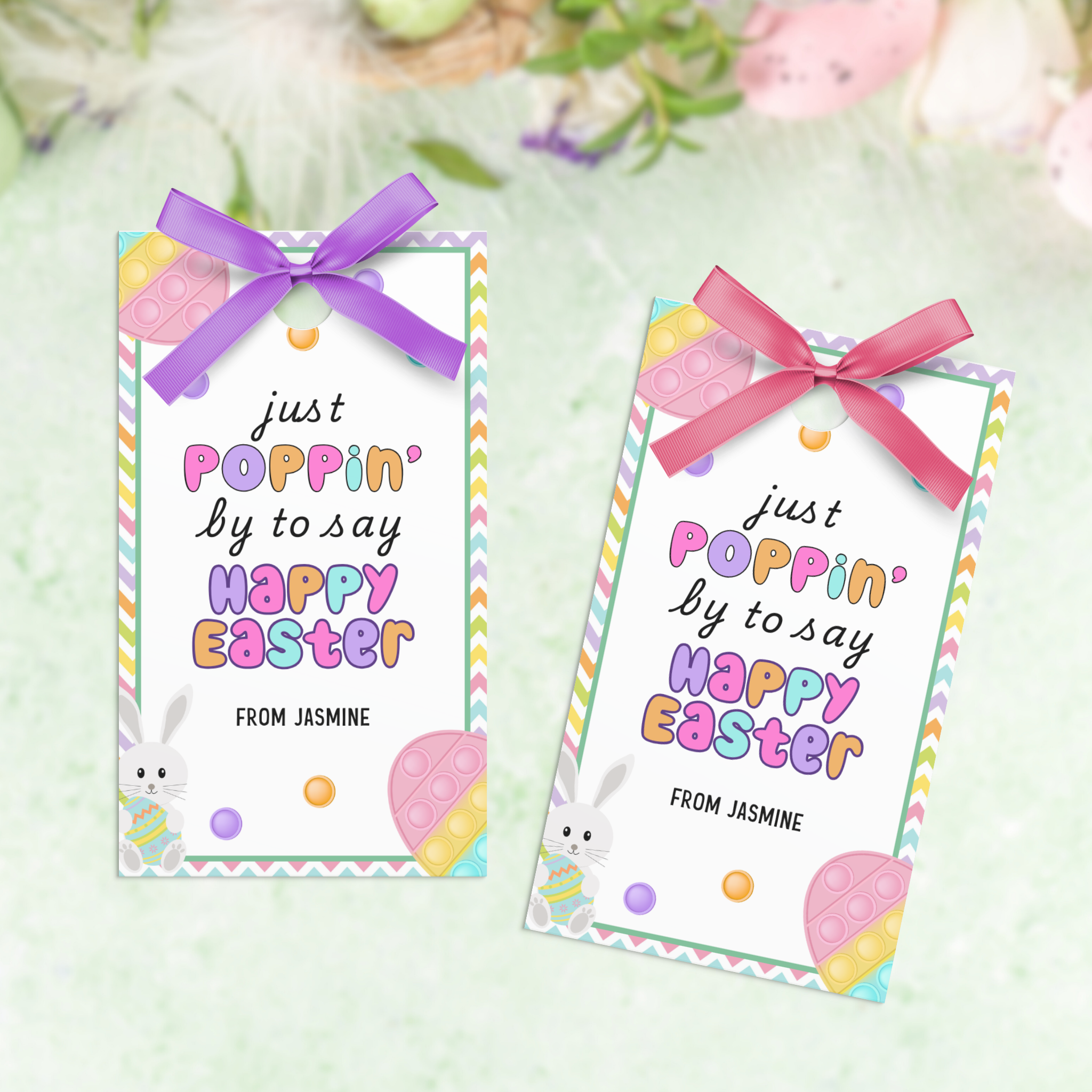 Easter Pop It Tags