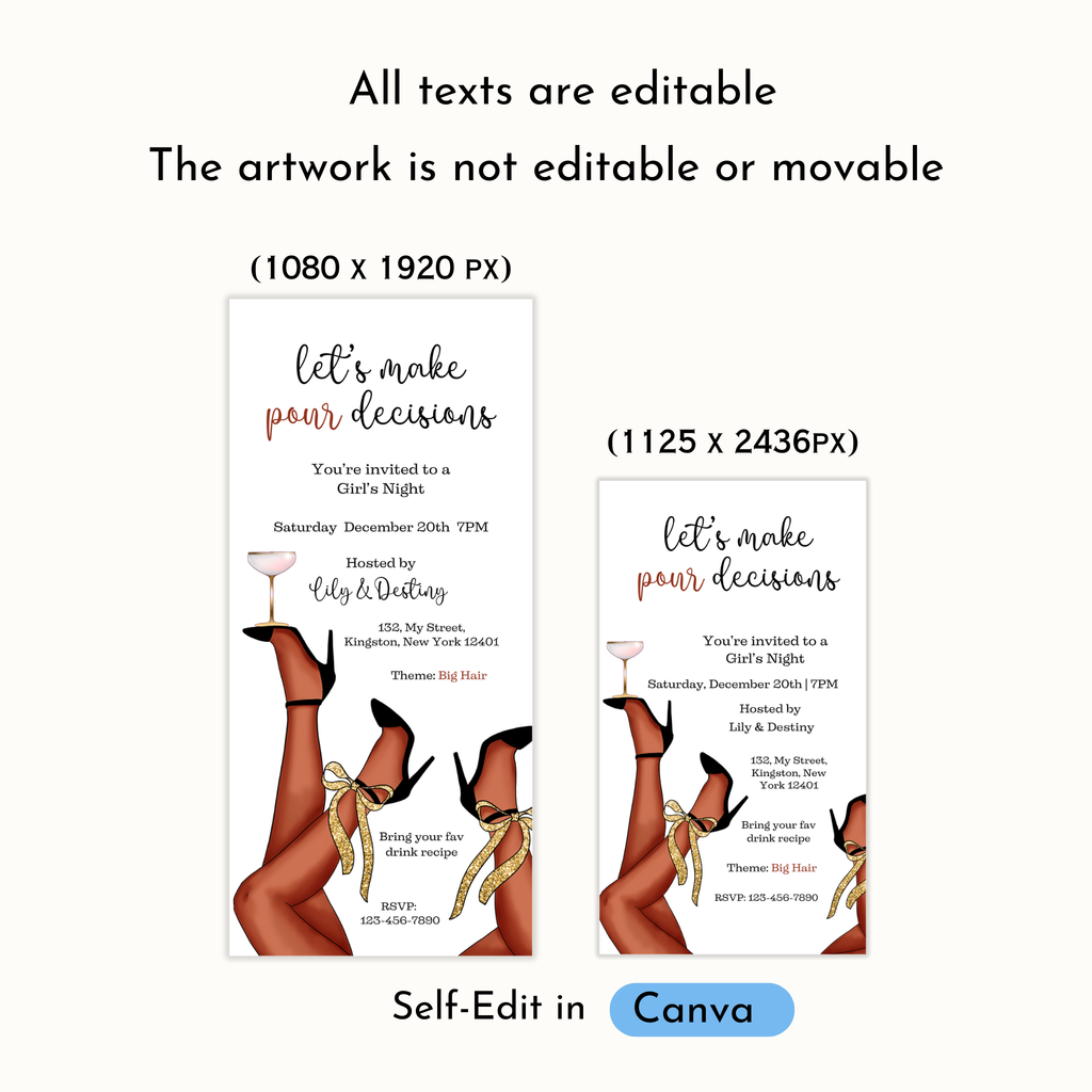 Girls Night Mobile Invitation