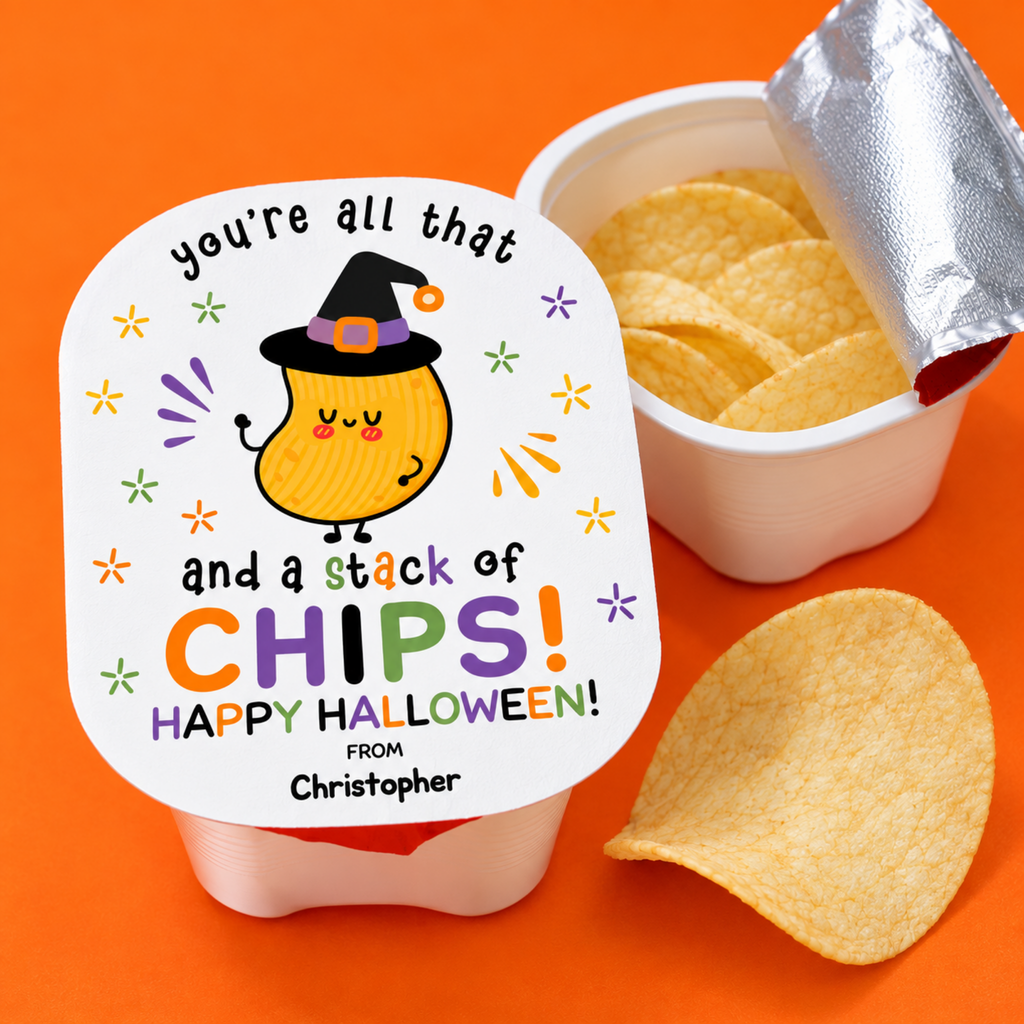 Halloween Potato Chip Label