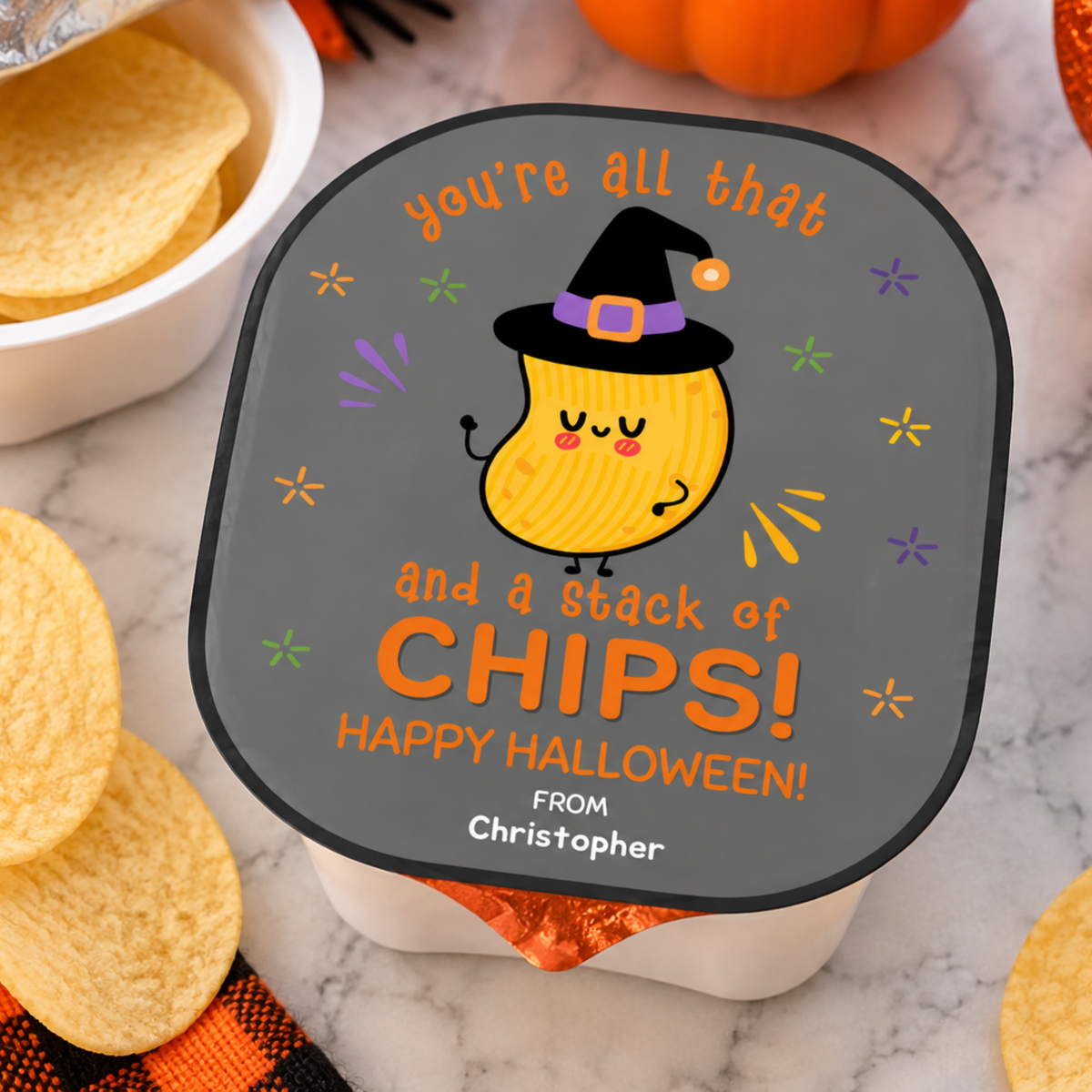 Halloween Potato Chip Label