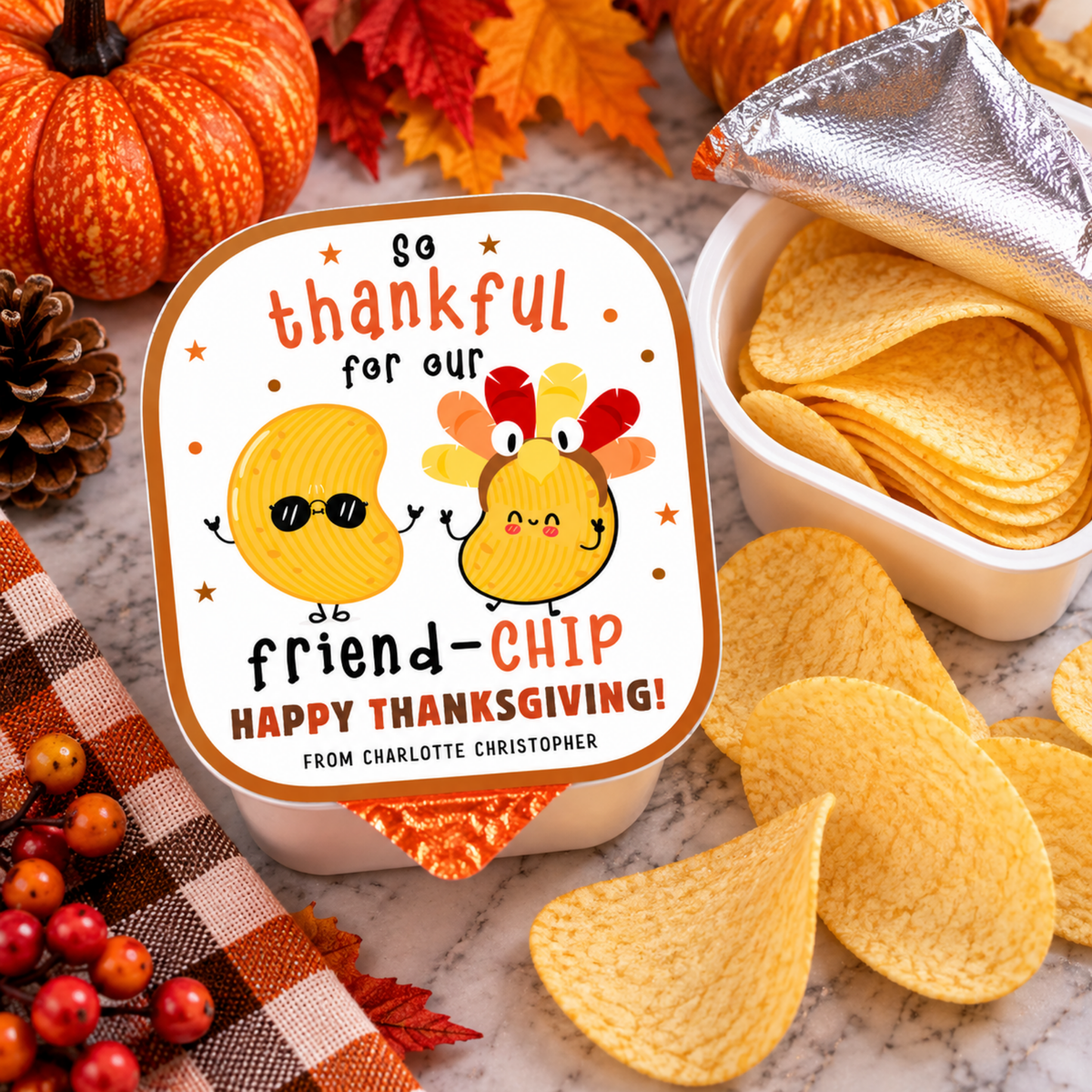 Thanksgiving Potato Chip Label