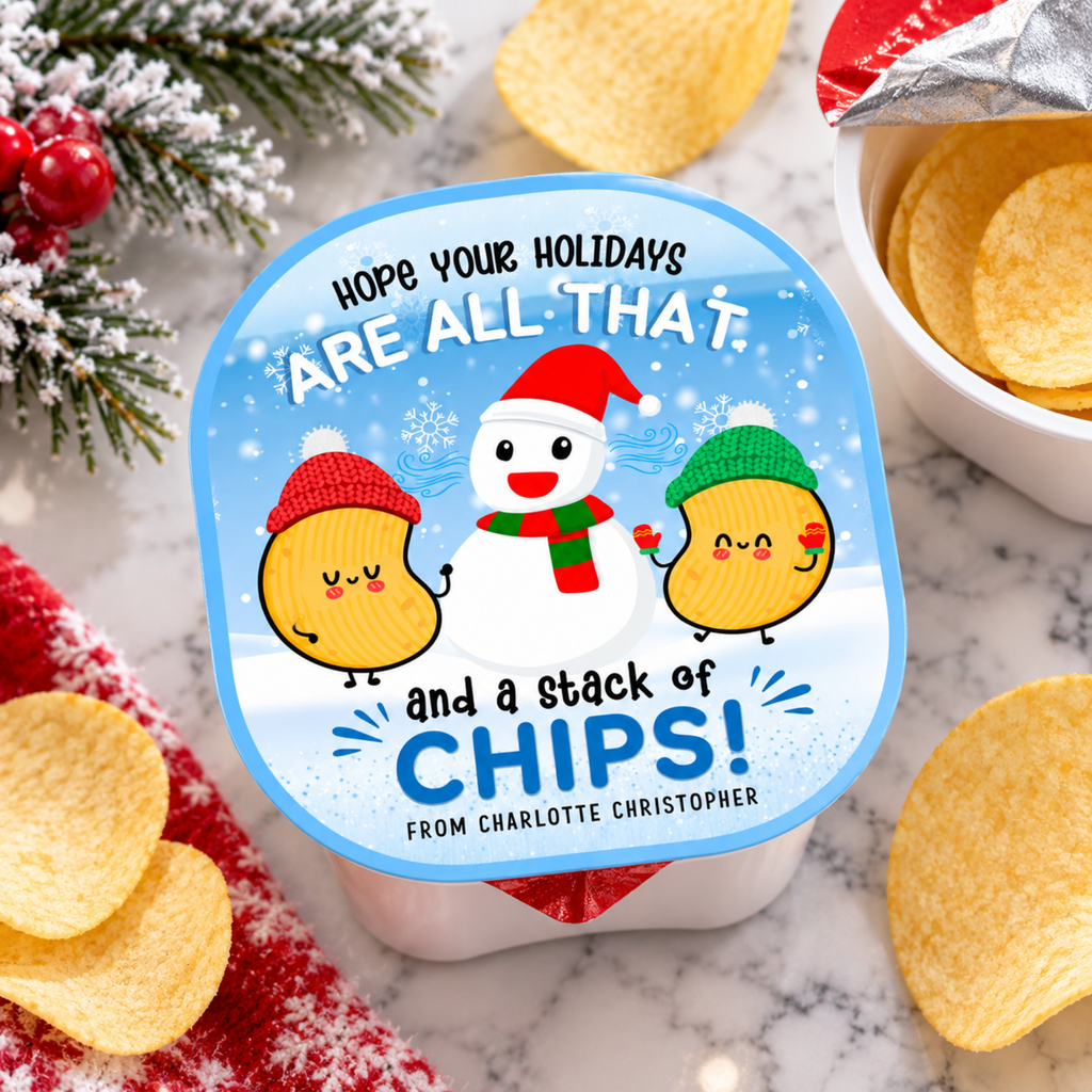Christmas Potato Chip Labels