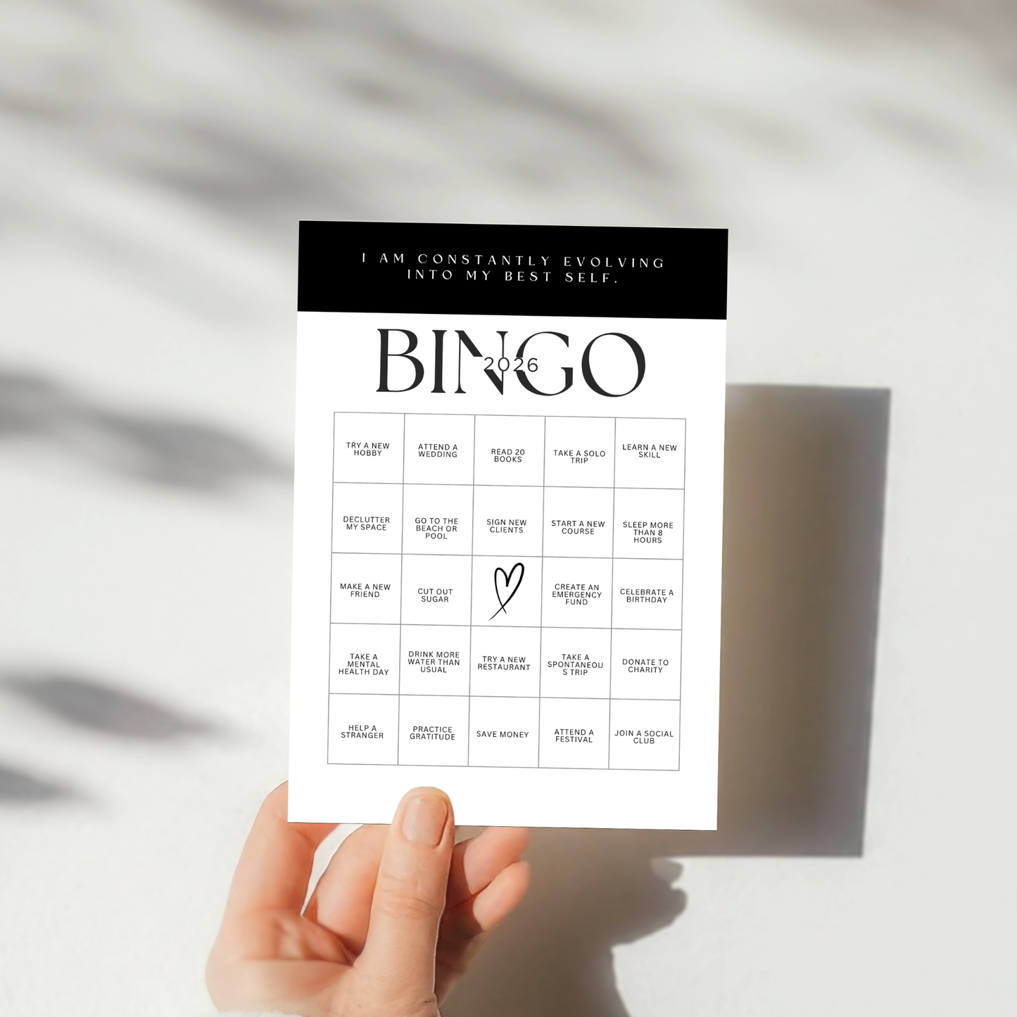 2026 Vision Board Bingo