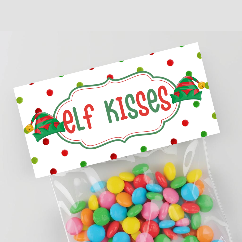 Elf Kisses Bag Topper