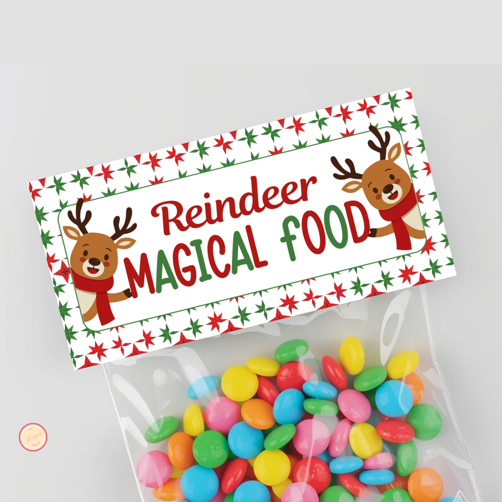 Reindeer Magical Food Bag Topper