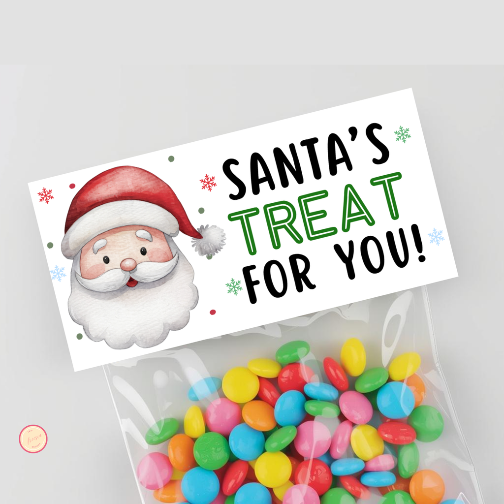 Santa's Treat Bag Topper
