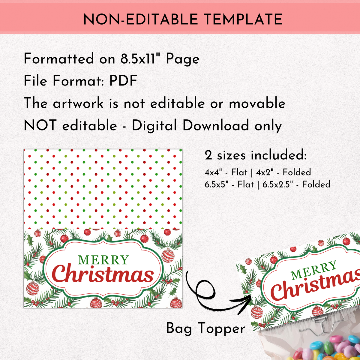 Christmas Bag Topper 01