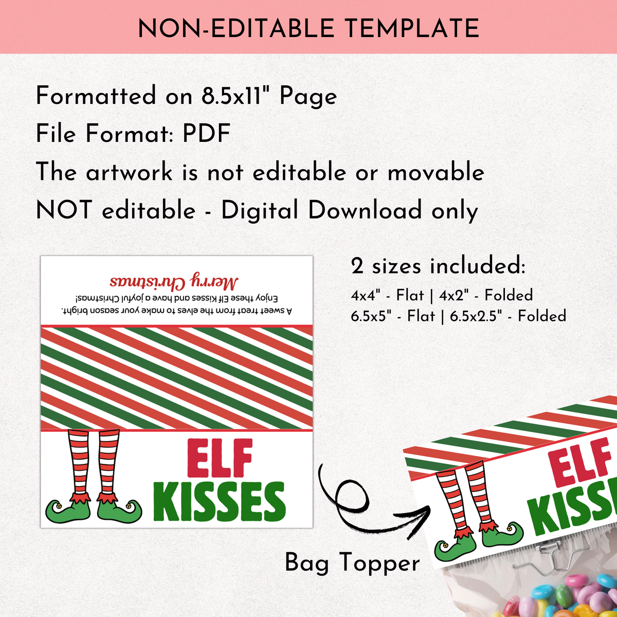 Elf Kisses Bag Topper 04