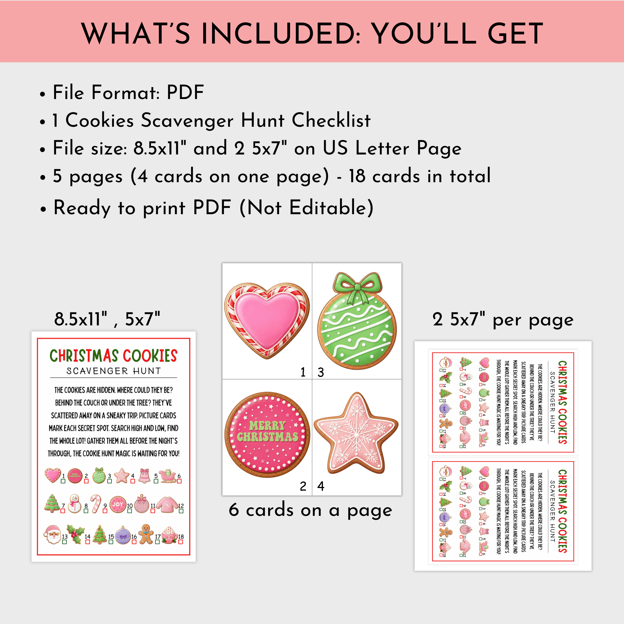 Christmas Cookies Scavenger Hunt