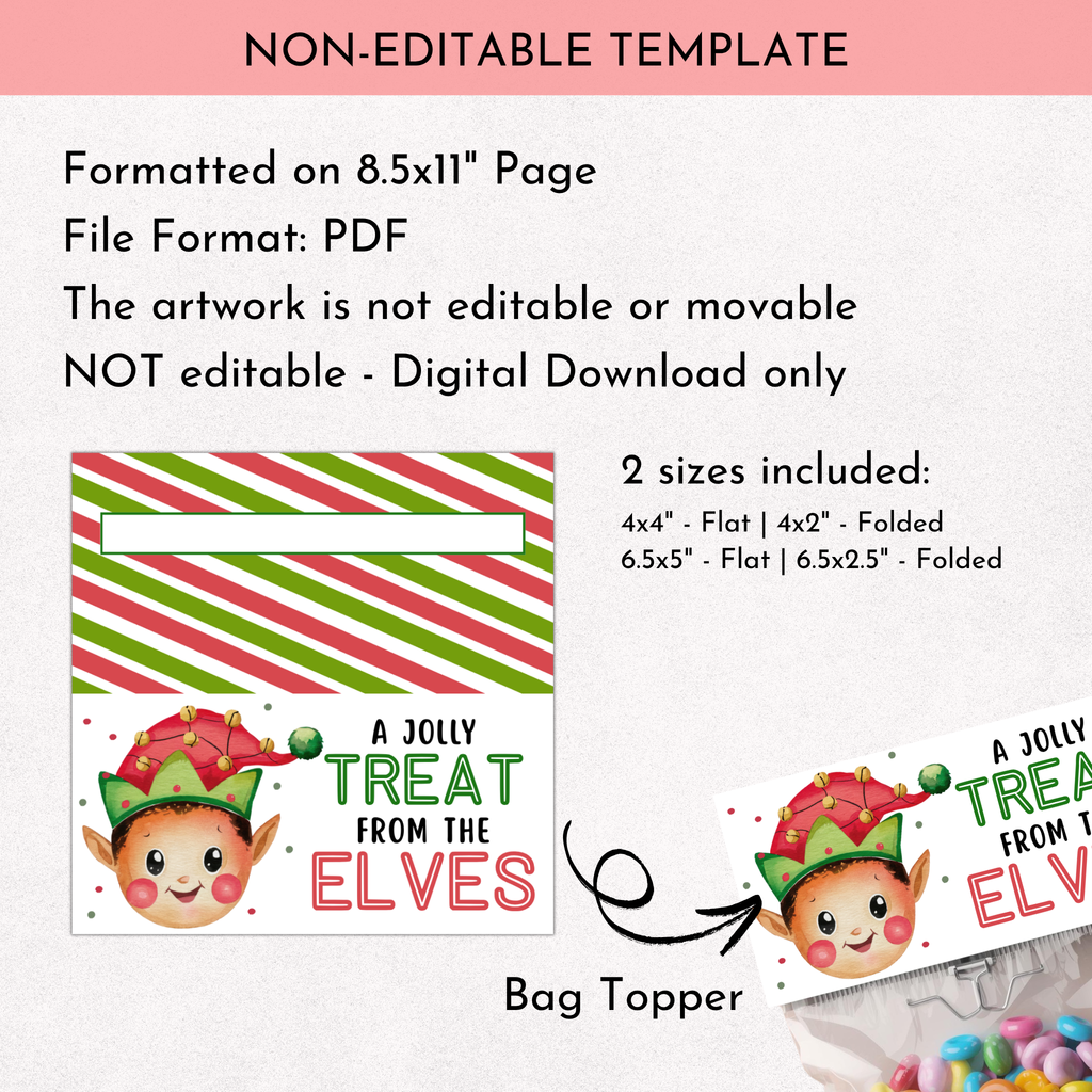 Christmas Bag Topper - Elf