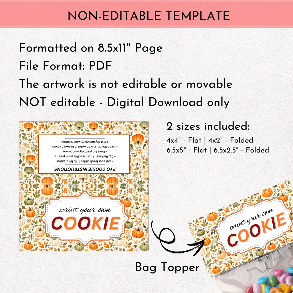 PYO Cookie Bag Topper - Fall