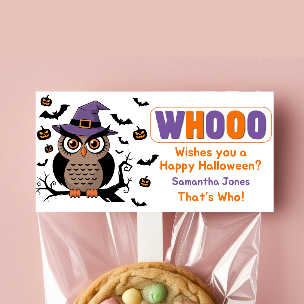 Halloween Owl Treat Bag Topper