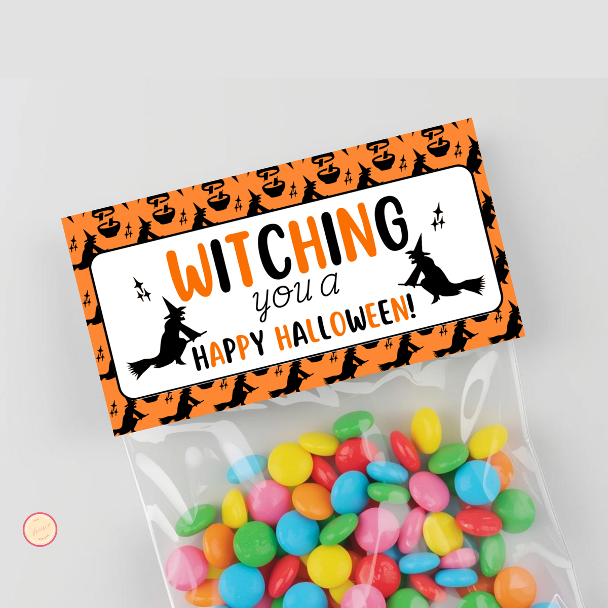 Halloween Treat Bag Toppers - Orange