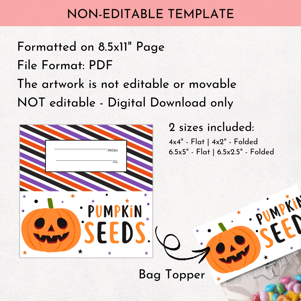 Pumpkin Seeds Bag Topper