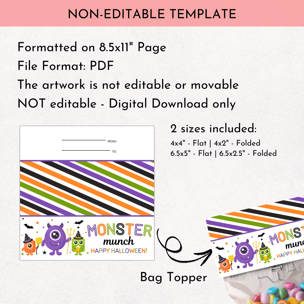 Monster Munch Bag Topper - 01