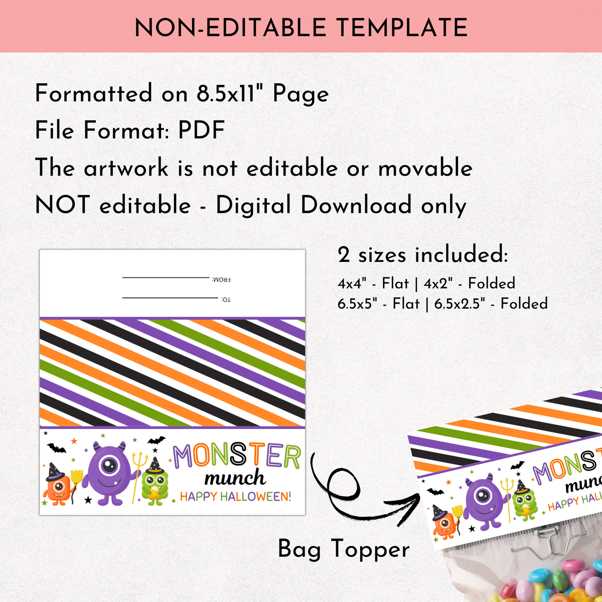 Monster Munch Bag Topper - 01