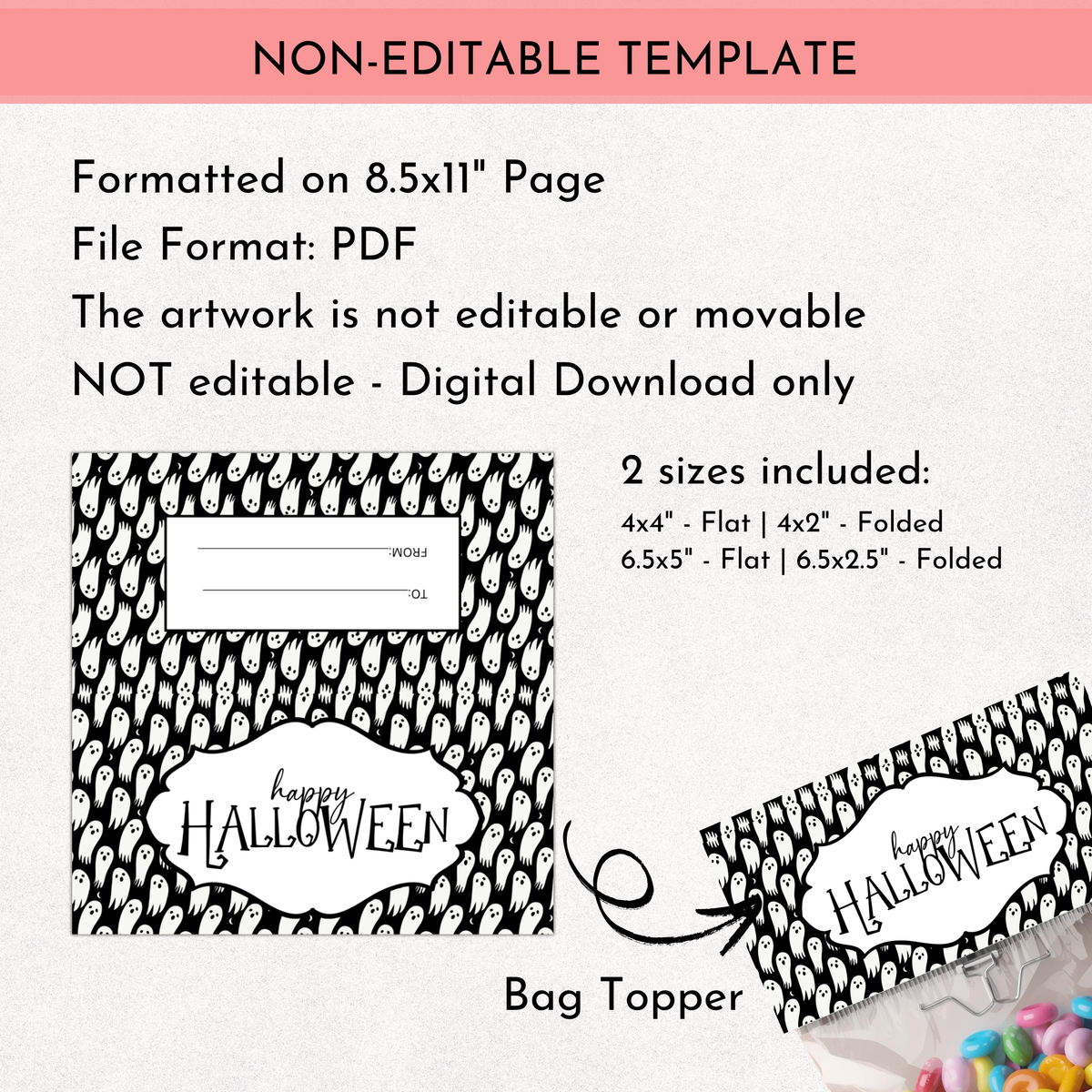 Halloween Bag Toppers - Black