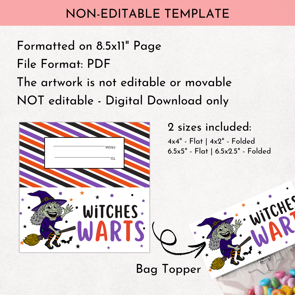 Witches' Warts Bag Toppers