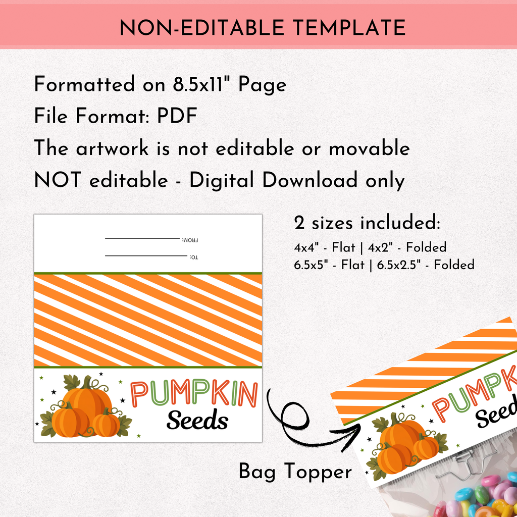 Pumpkin Seeds Bag Topper 0