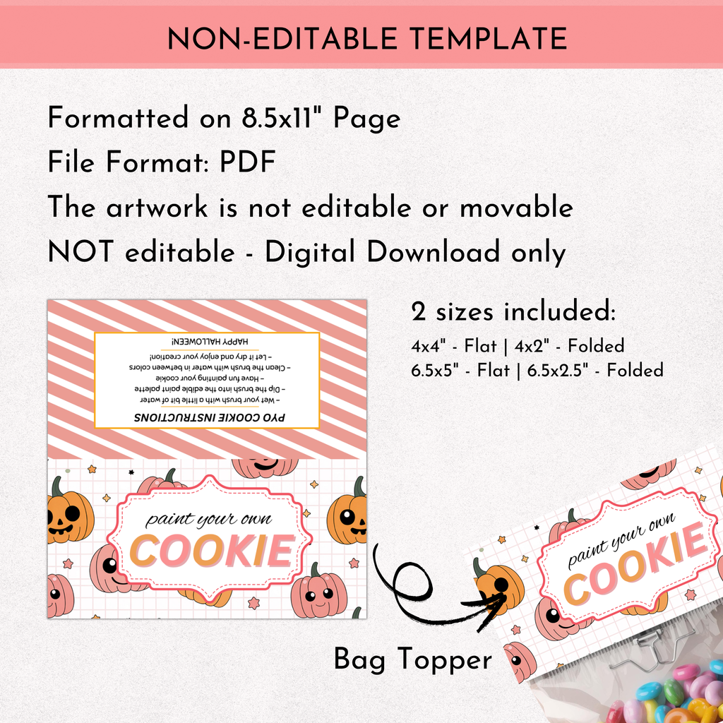 Halloween PYO Cookie Bag Topper 03