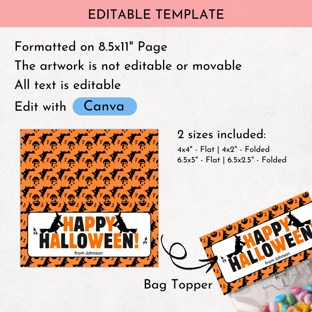 Halloween Treat Bag Topper