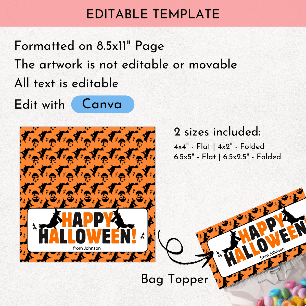 Halloween Treat Bag Topper