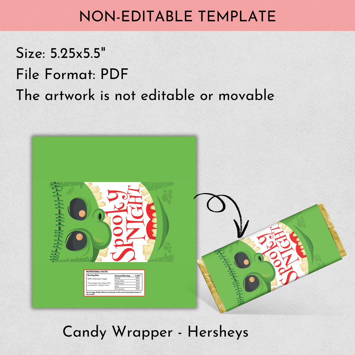 Halloween Choc Wrapper | Set of 3