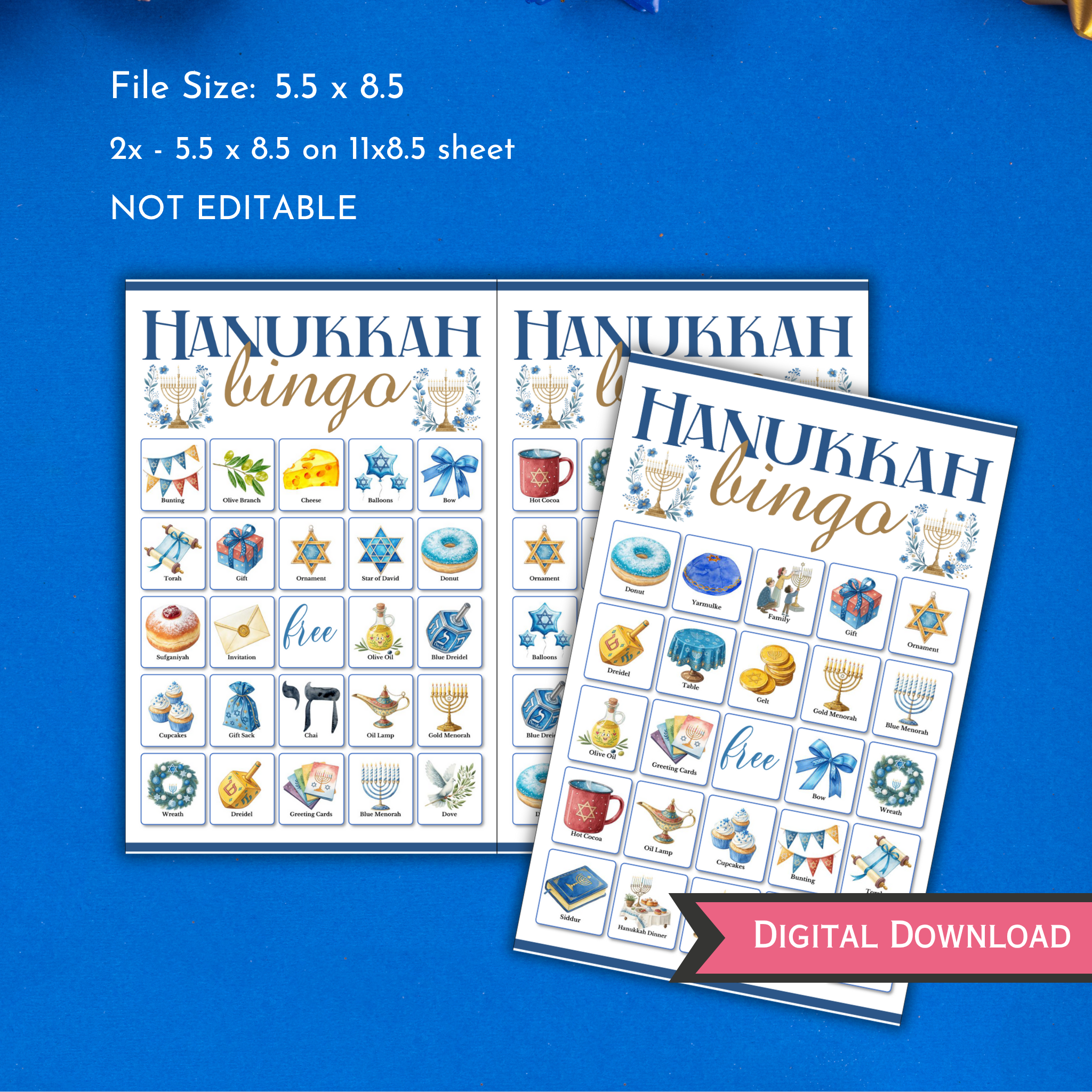 Hanukkah Bingo Game