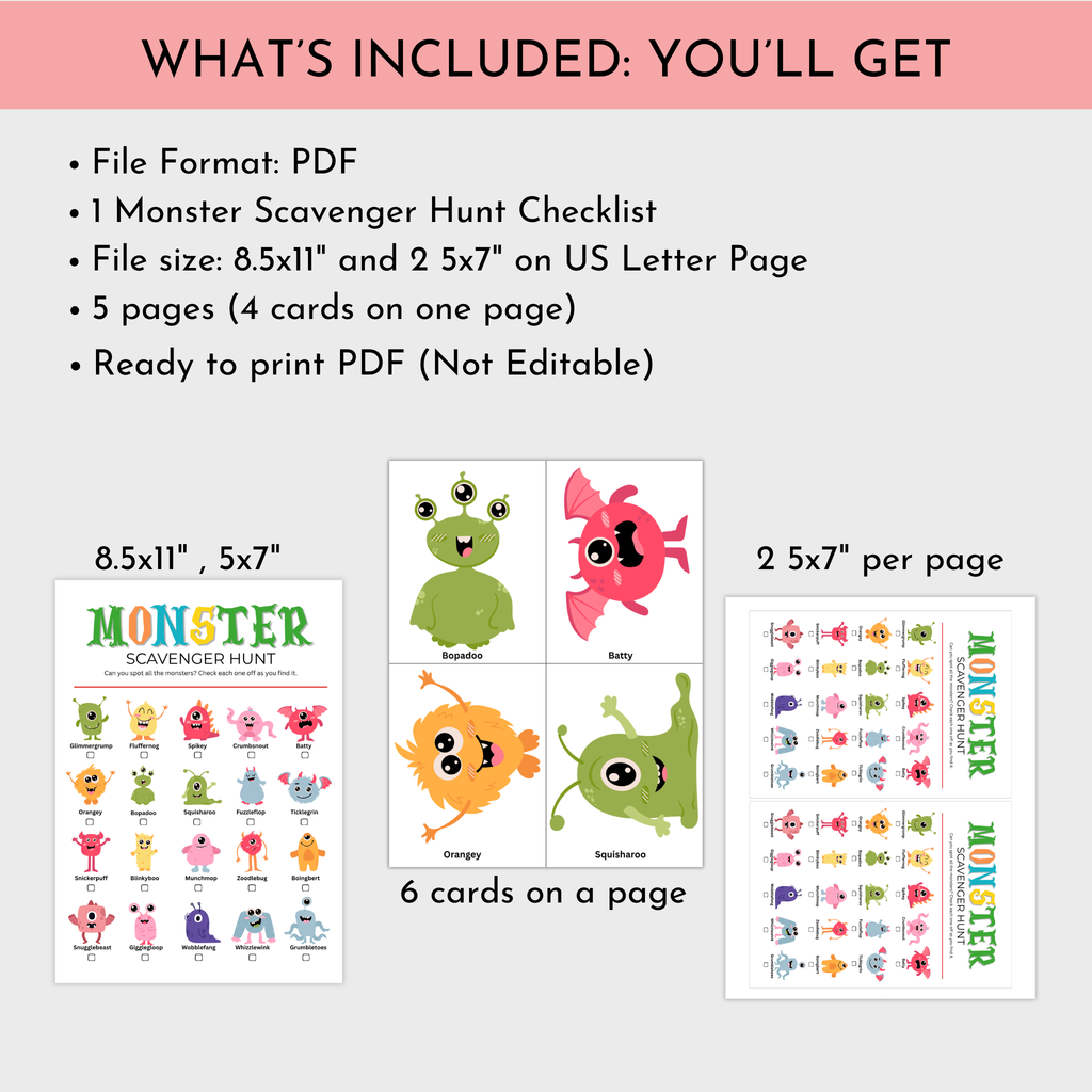 Monster Scavenger Hunt