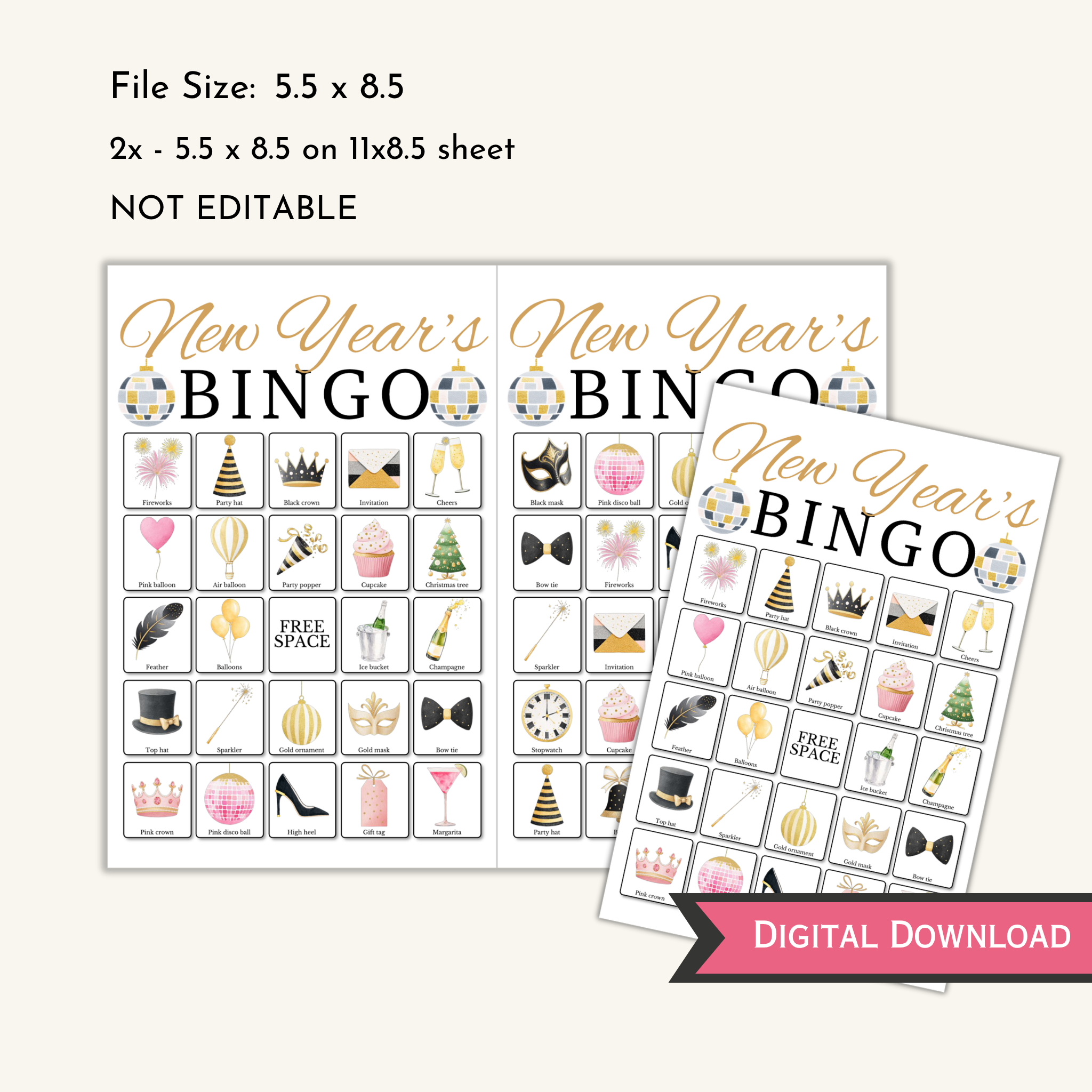 New Year's Bingo Game