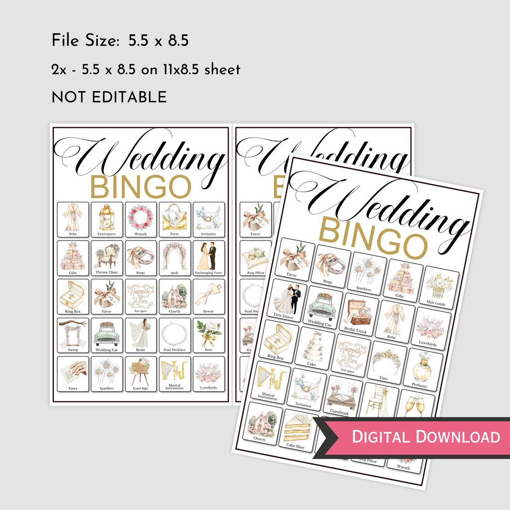 Wedding Bingo | 100 Cards