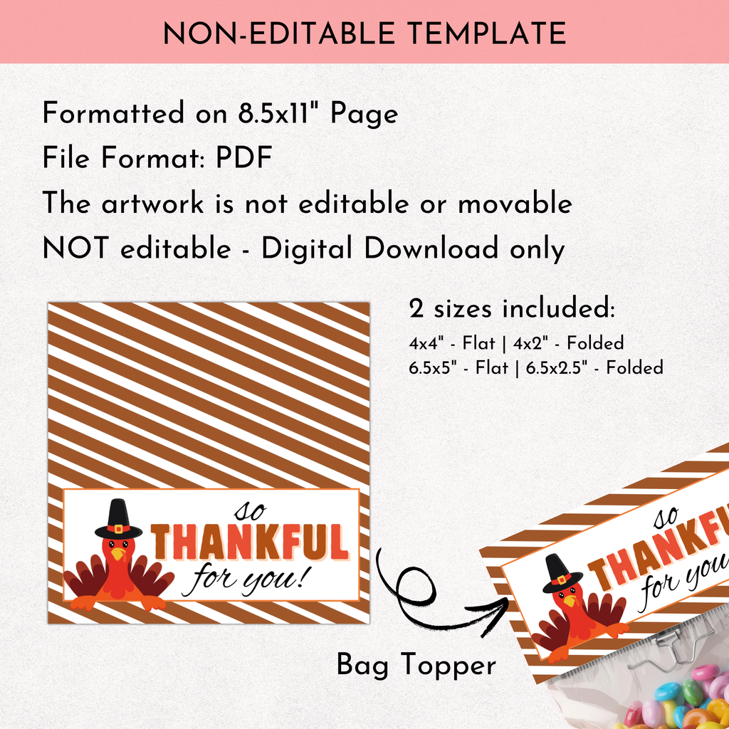 Thanksgiving Bag Topper | 04