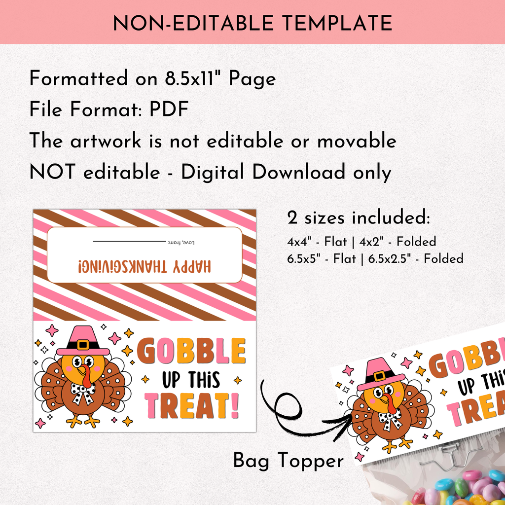 Thanksgiving Bag Topper | 02