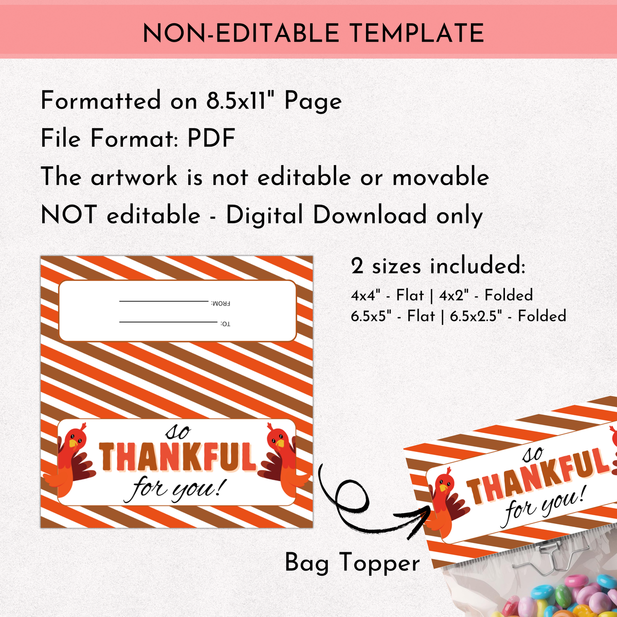 Thanksgiving Bag Topper | 05