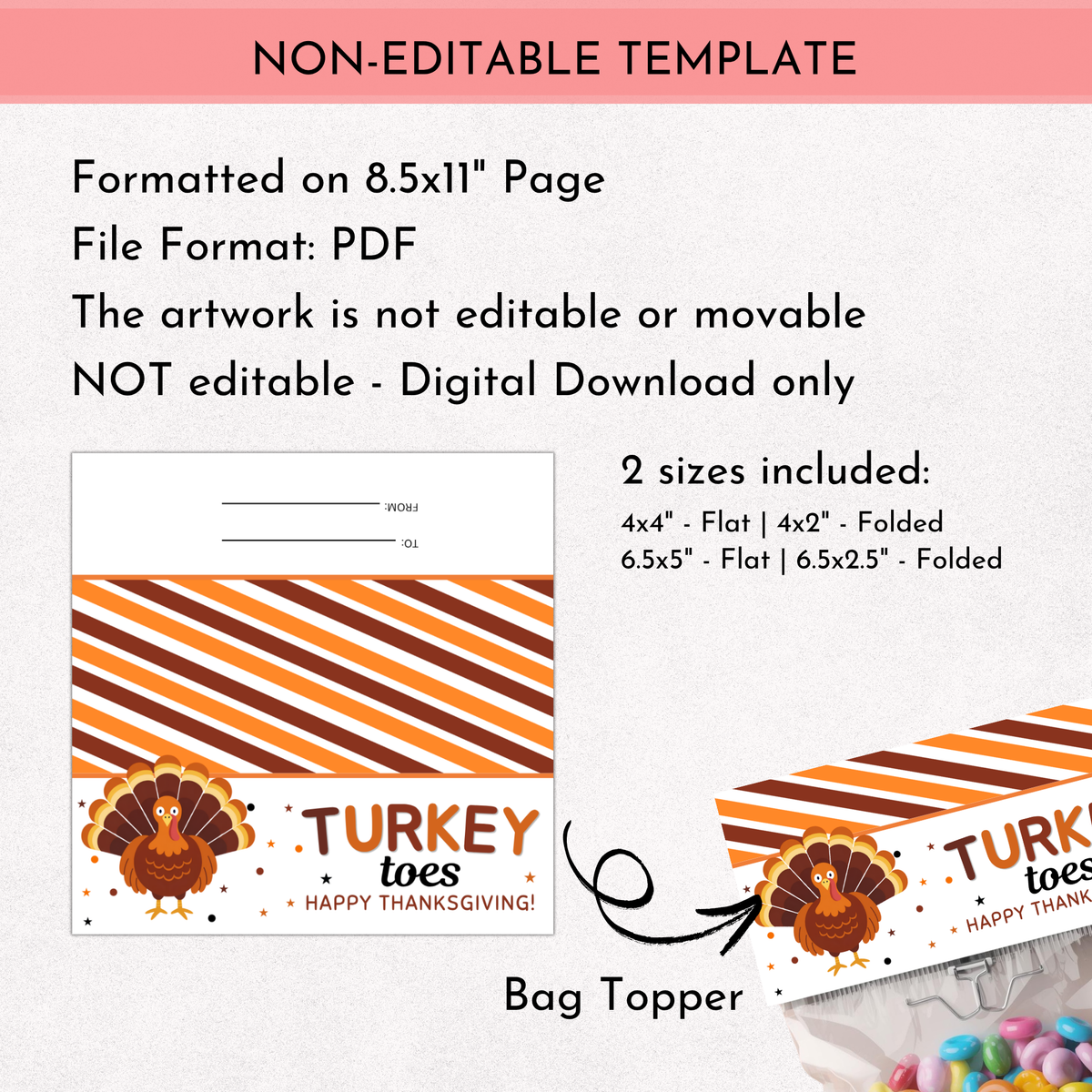 Thanksgiving Bag Topper | 07