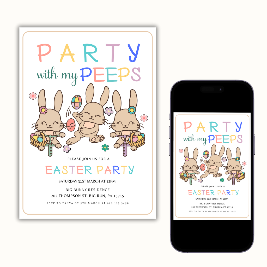Party with My Peeps Invitation Template