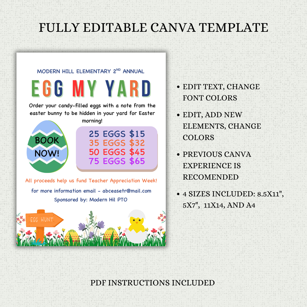 Egg  My Yard Flyer Template