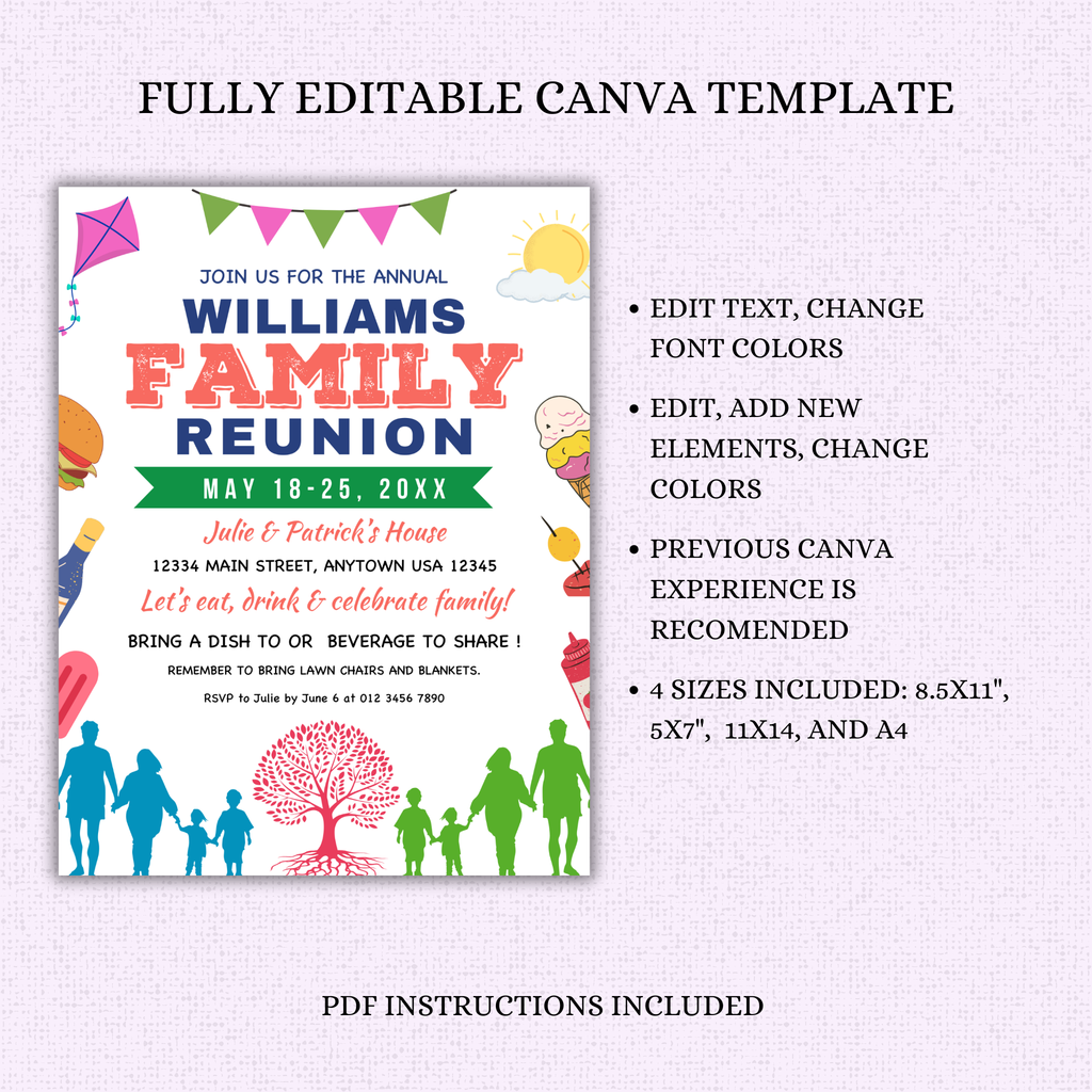 Family Reunion Flyer Template