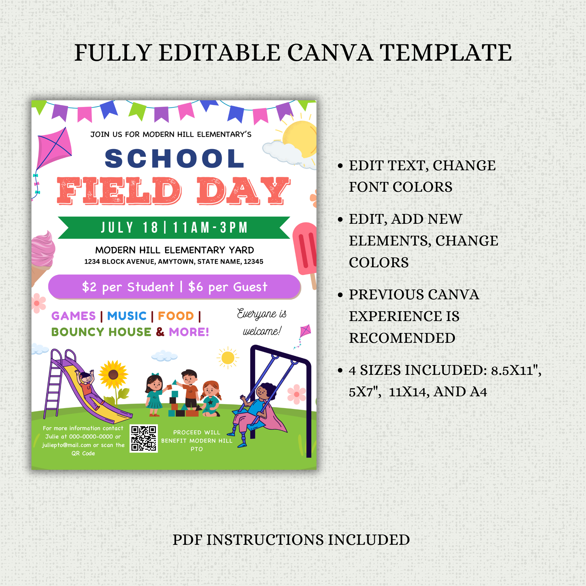School Field Day Flyer Template