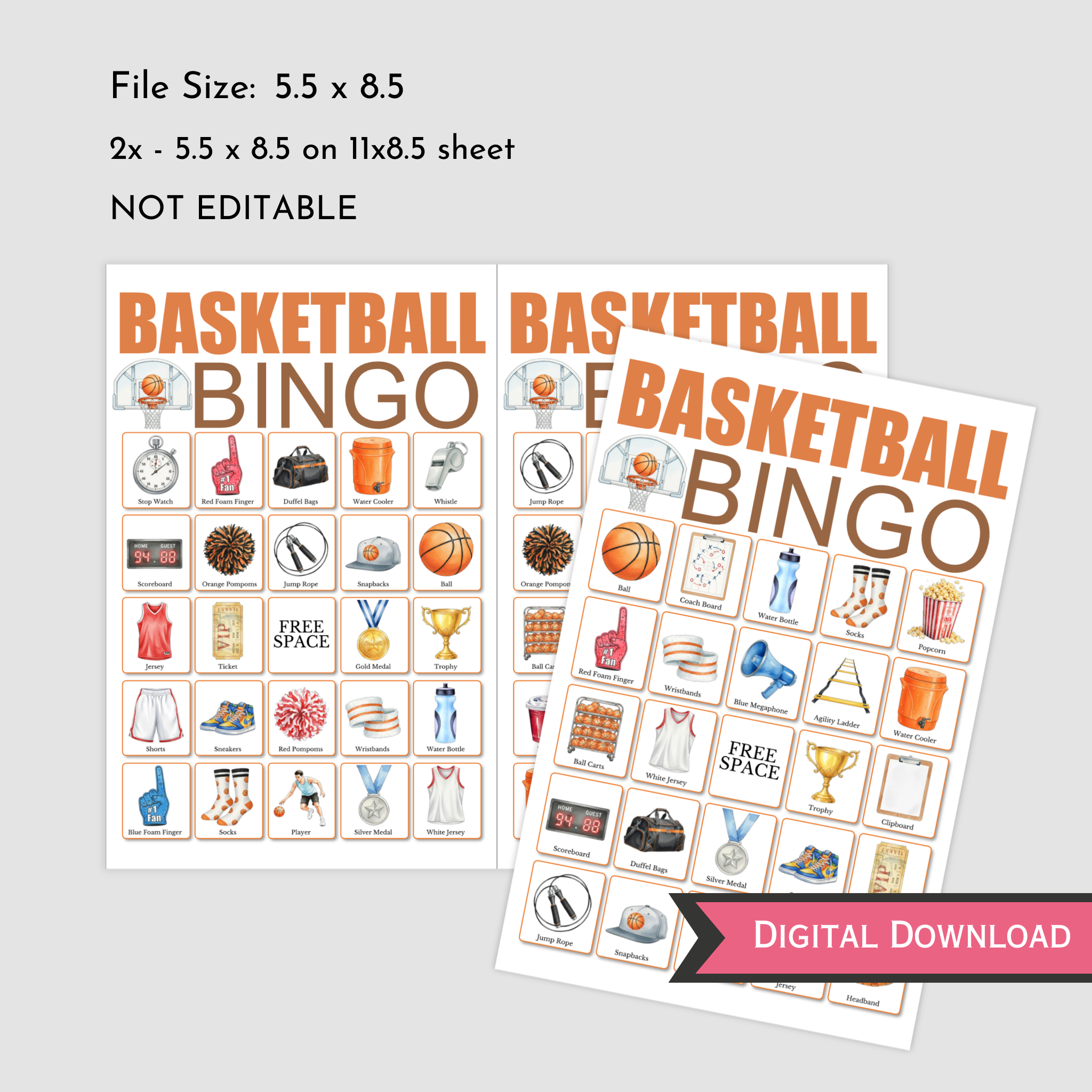 Basketball Bingo Game