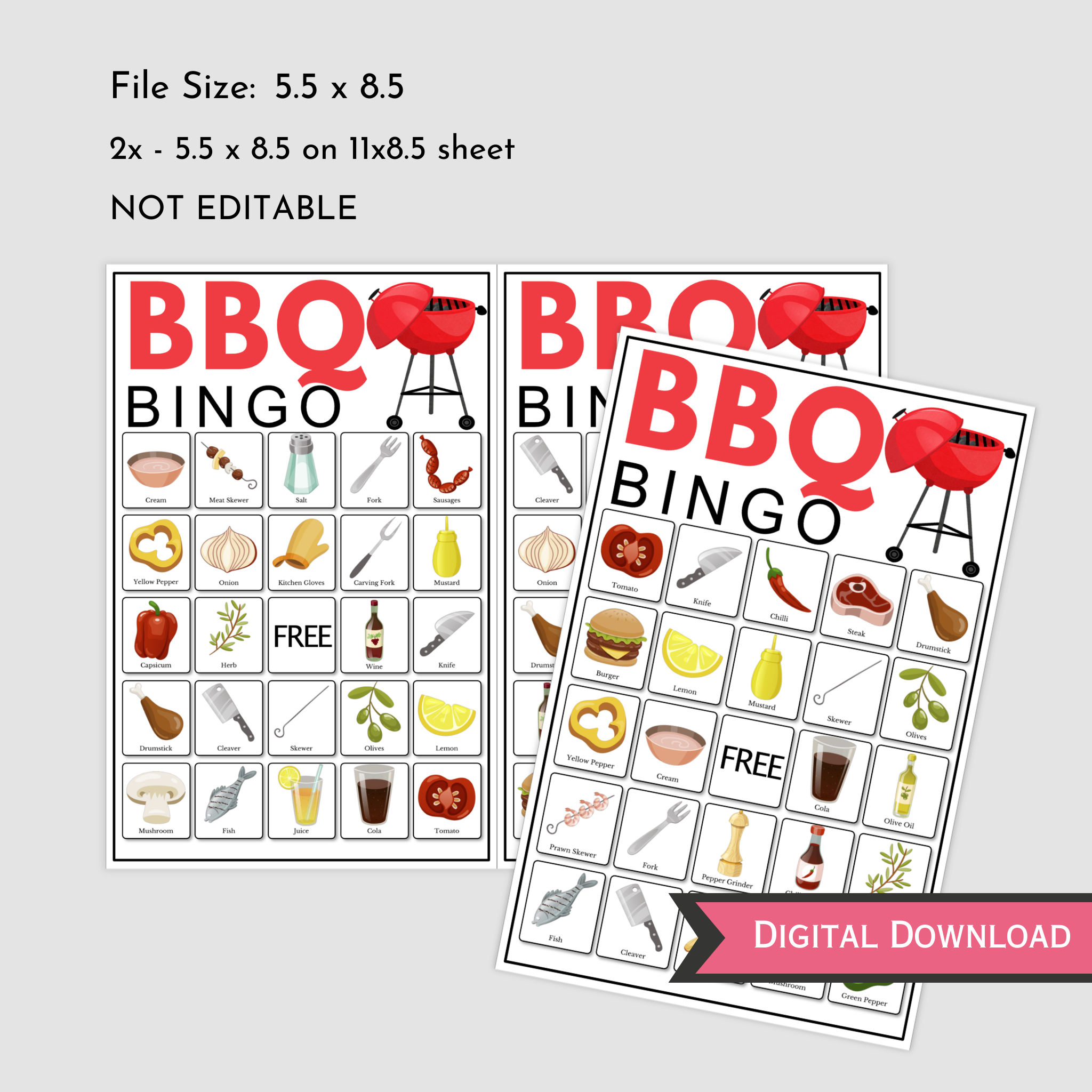 BBQ Bingo Game