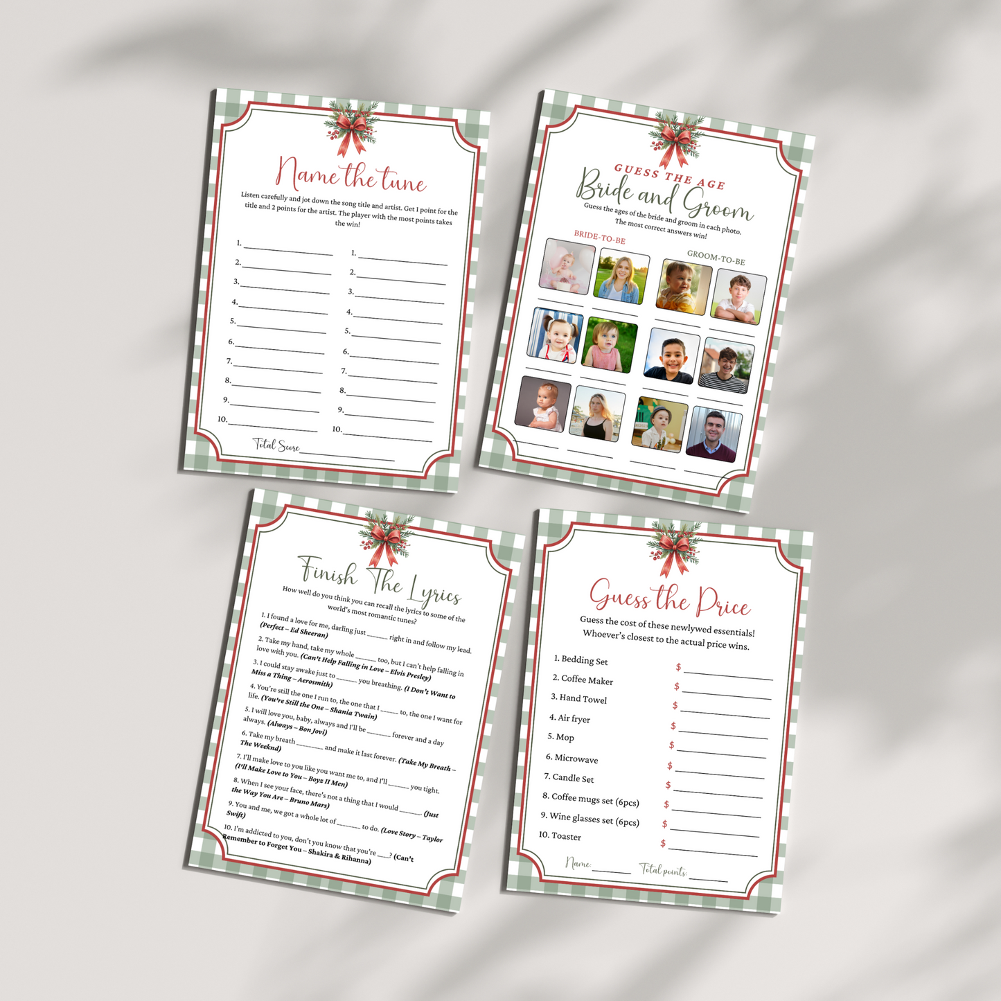 Christmas Bridal Shower Games #1