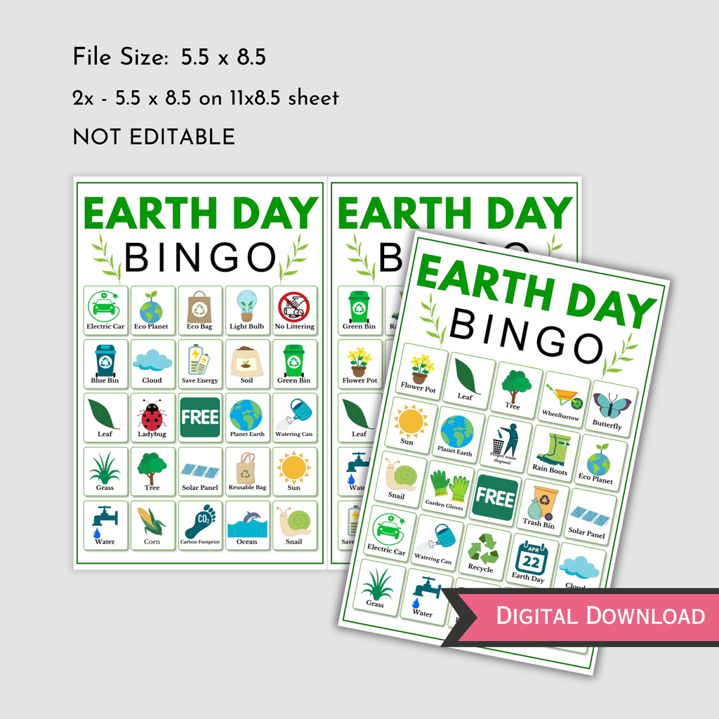 Earth Day Bingo Game